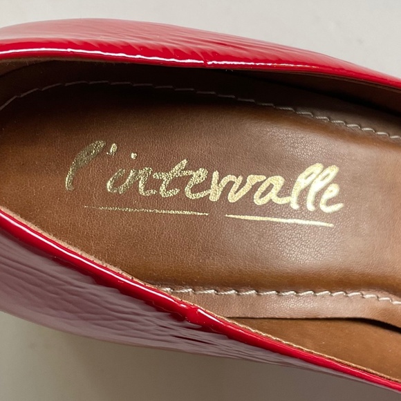 L’Intervalle Red Patent Leather Pointed Toe Heels Size 8 NWOT - Picture 5 of 7